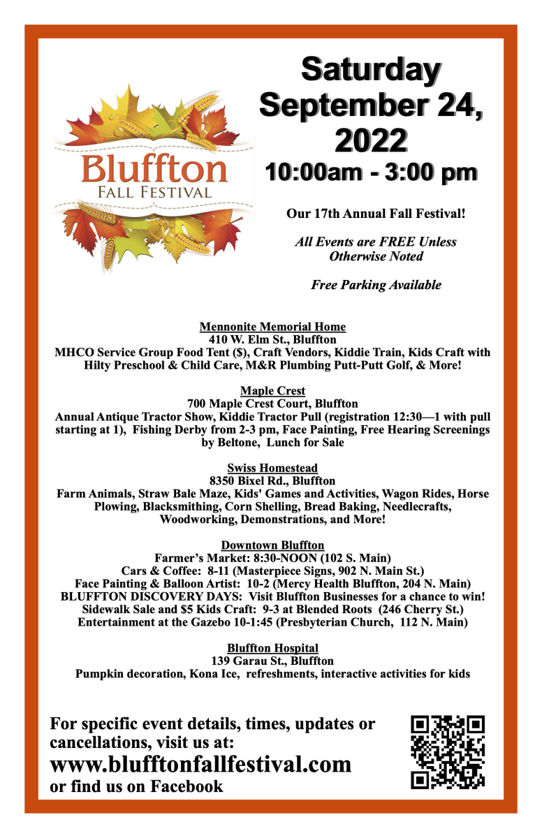 Bluffton Fall Festival is September 24 Ada Icon
